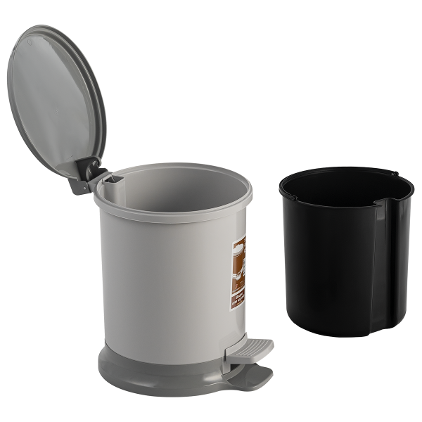 Vedro dlya musora s pedalyu 11l (seryj) 2 Vedro dlya musora s pedalyu 11l (seryj) 2