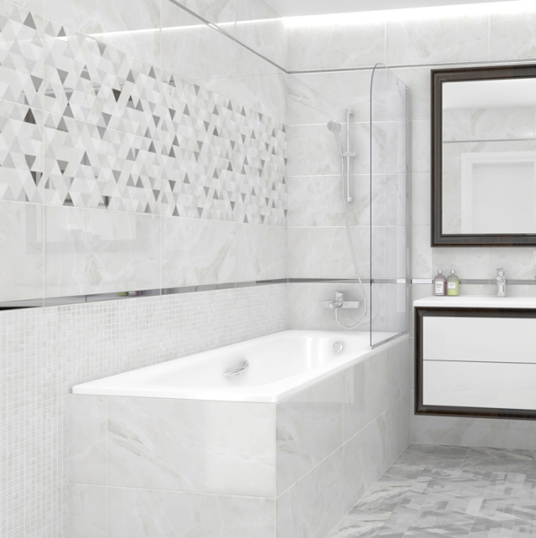 Plitka nastennaya Laparet Plazma belyj 30h60 2