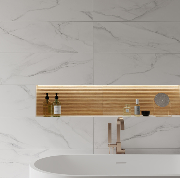 Plitka nastennaya Gracia Ceramica Marble matt white wall 2