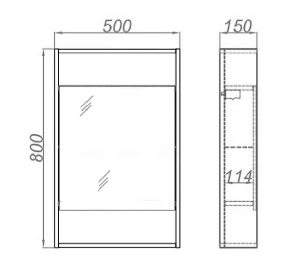 Zerkalo-shkaf AQWELLA City 2