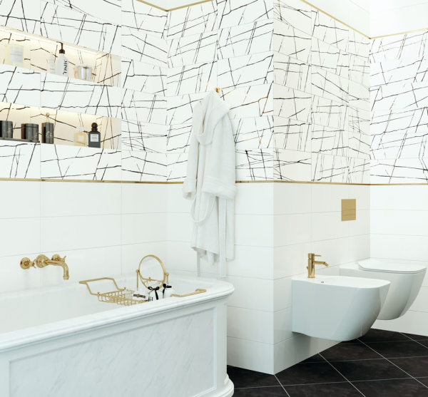Plitka nastennaya New Trend Chicago White Stone 2