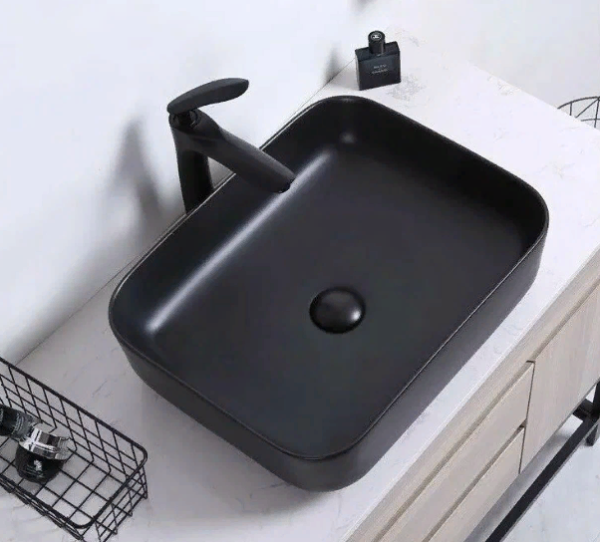 Rakovina nakladnaya AZARIO 50x42x16 matovaya chernaya 2