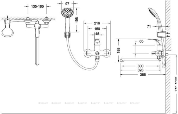 Smesitel dlya dusha BRAVAT FIT F6135188CP-LB-RUS 2