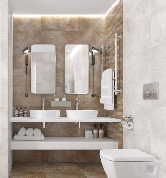 Plitka nastennaya Laparet Ferry korichnevyj 2