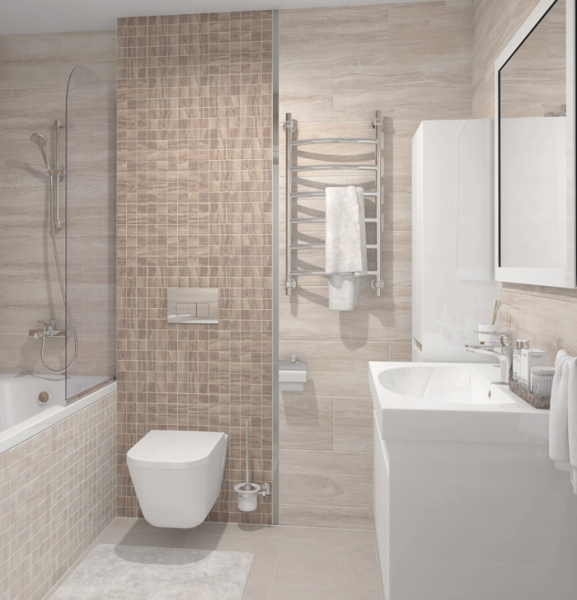 Plitka nastennaya Laparet Route bezhevyj 25h75 2