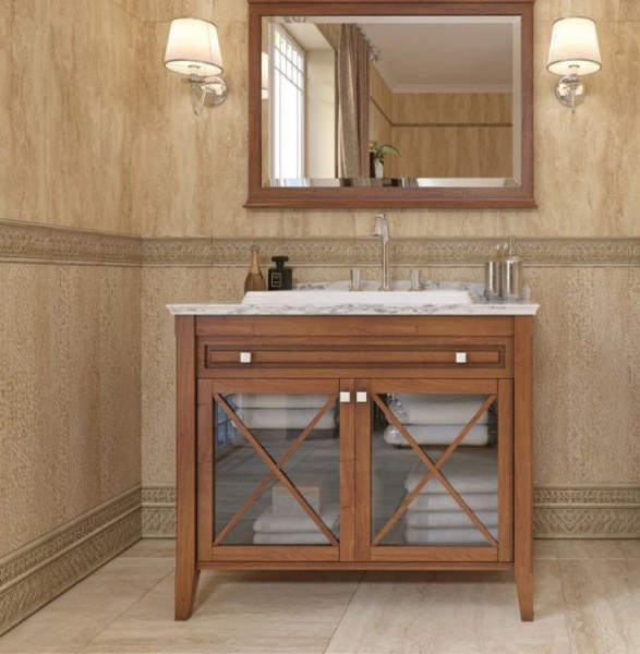 Bordyur nastennyj Kerasol Armonia Travertino Antico Sand Moldura 2