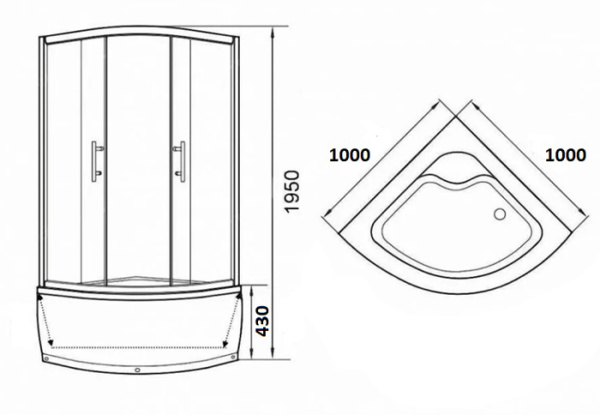 Dushevoe ograzhdenie LORANTO 2