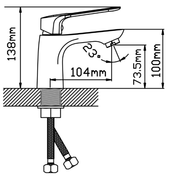 Smesitel dlya umyvalnika Bazalt Antej 2