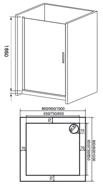 Dushevoe ograzhdenie GOOD DOOR MOKKA 2 Dushevoe ograzhdenie GOOD DOOR MOKKA 2