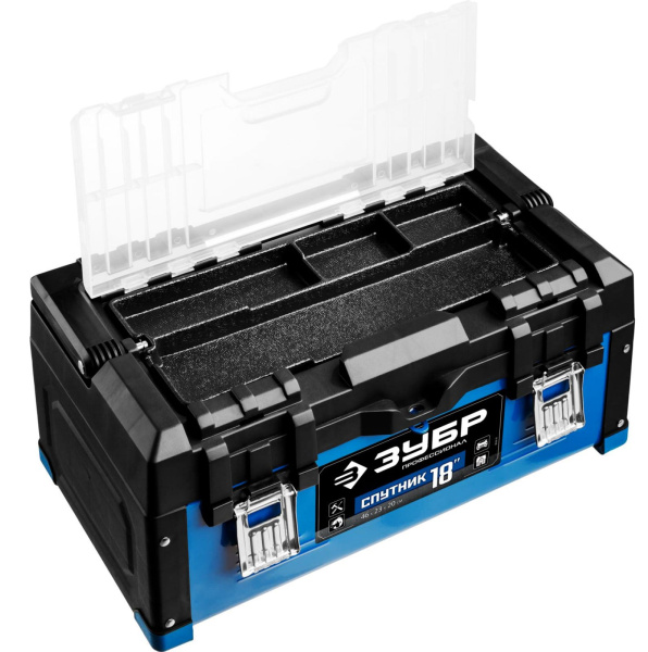 Yashchik ZUBR dlya instrumenta Sputnik-18 metallicheskij 38153-18 3