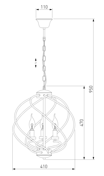 Lyustra podvesnaya EVROSVET a045703 2