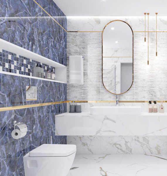 Plitka nastennaya Laparet Laurel sinij 2