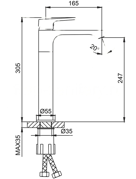 Smesitel dlya rakoviny FRAP 2