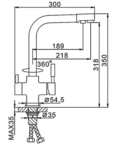 Smesitel dlya kuhni F4352-4 2
