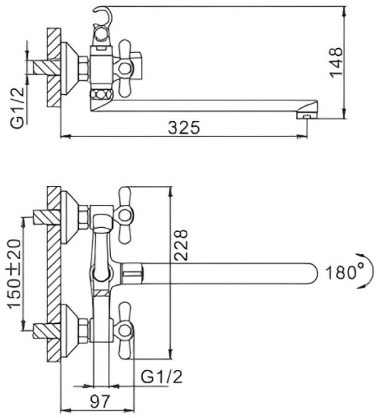 Smesitel dlya vanny FRAP F2225 2