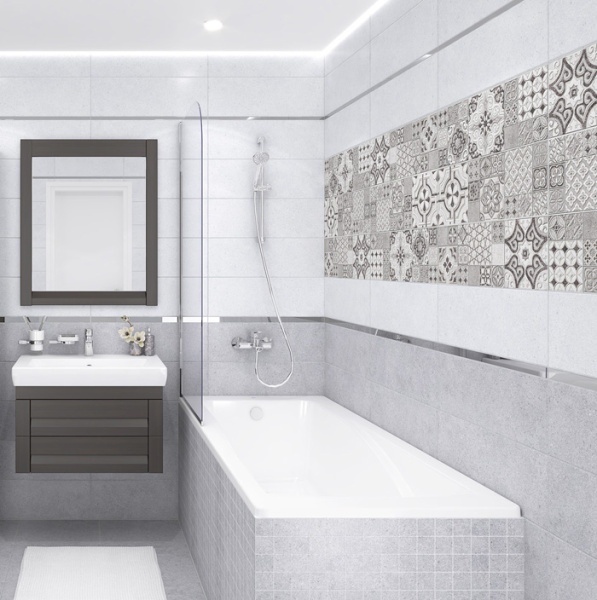 Dekor mozaichnyj Laparet Mason seryj 2