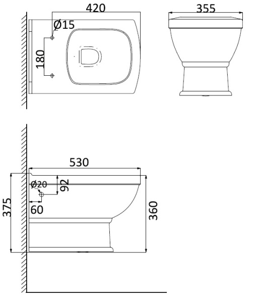 Unitaz s sidenem mikrolift CREO ORLEANS 2
