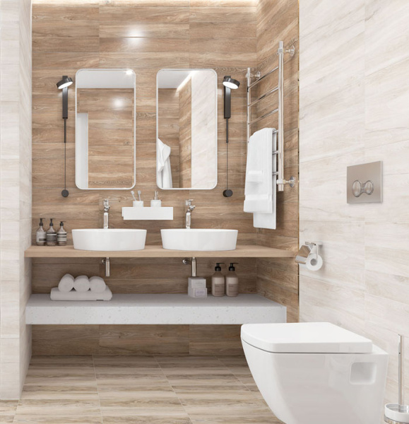 Plitka nastennaya Laparet Flint korichnevyj 2