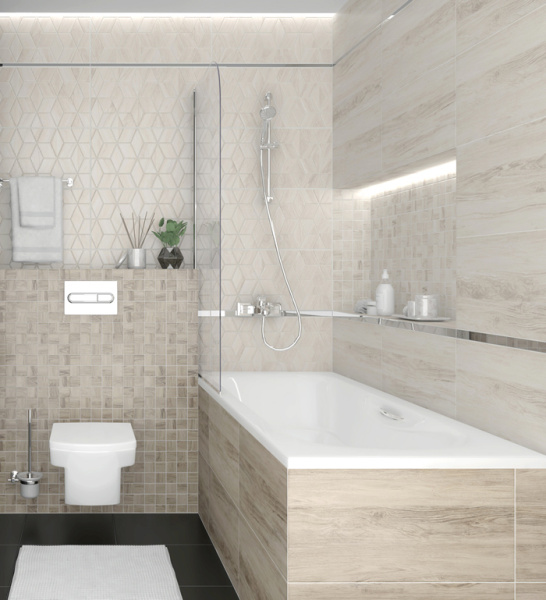 Plitka nastennaya Laparet Forest bezhevyj rel'ef 30h60 2