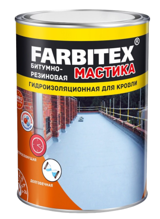 Mastika FARBITEX bitumno-rezinovaya (krovlya)17kg F556