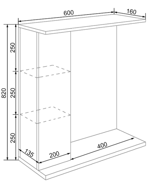 Zerkalo-shkaf LORANTO Stil Solo lev 2