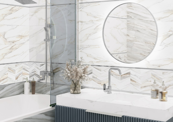 Plitka nastennaya Delacora Delta Chevron 2