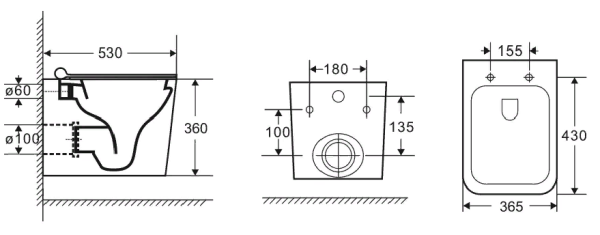 Unitaz podvesnoj AZARIO Teramo AZ-0057 2