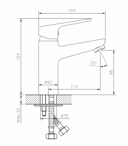 Smesitel dlya rakoviny ESKO Delhi DL26 2