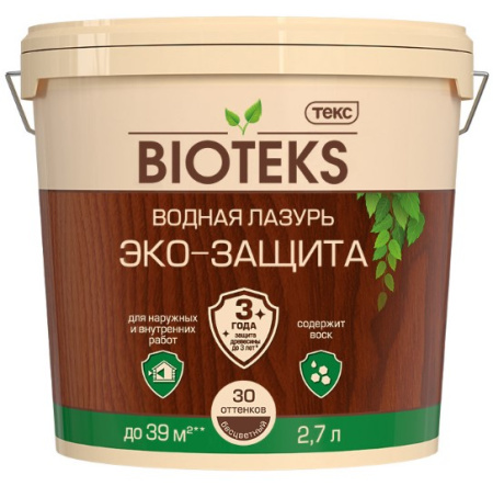 TEKS Bioteks Eko-zashchita lazur vodnaya bescvetnaya 2,7l 32921