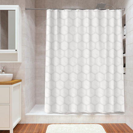 Shtorka dlya vannoj komnaty DELICATE WHITE 2