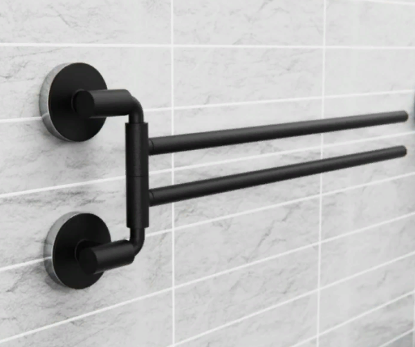 Polotencederzhatel dvojnoj povorotnyj FORA LORD FOR-LORD022BL chernyj 2