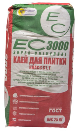 Klej ES 3000 dlya keramogranita 25kg