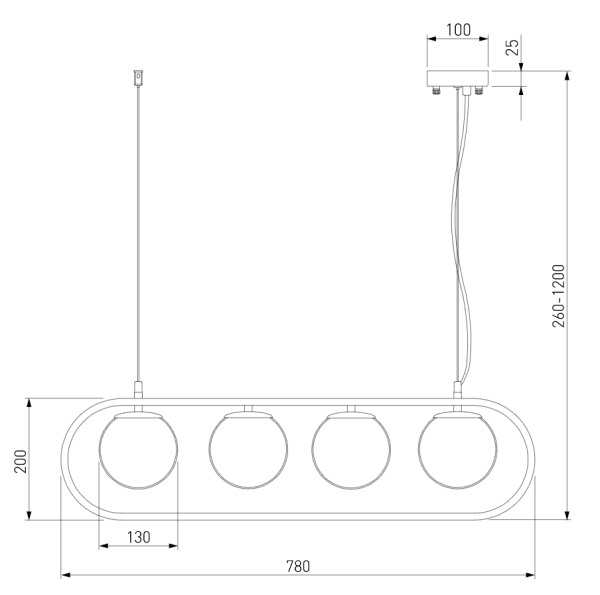 Svetilnik podvesnoj EVROSVET a049523 2