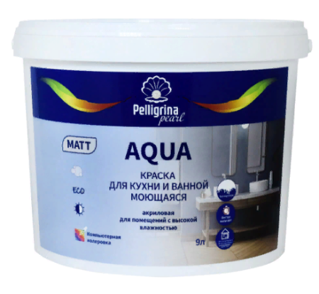 Kraska dlya kuhni i vannoj Pelligrina Pearl Aqua 9