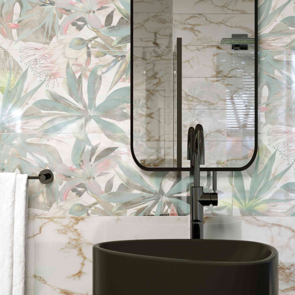 Plitka nastennaya Creto Shine flower 2