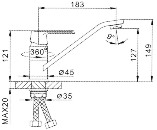 Smesitel dlya kuhni FRAP F4931 2