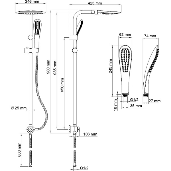 Dushevaya sistema WasserKRAFT A045 2