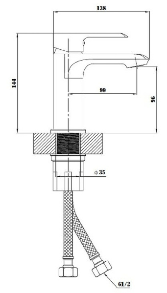 Smesitel dlya rakoviny ESKO Sorrento SR26W 2