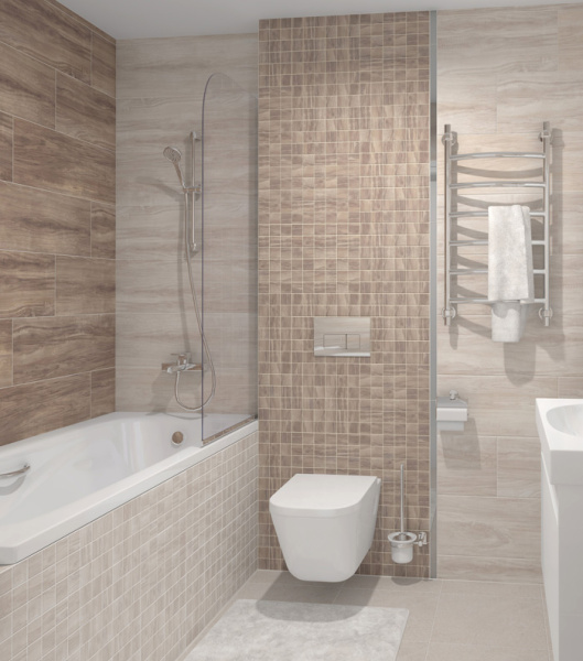 Plitka nastennaya Laparet Route korichnevyj 25h75 2