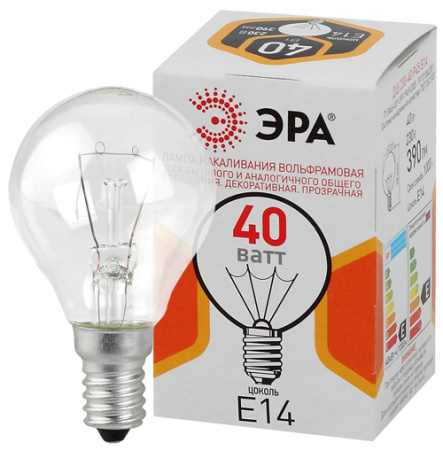 Lampa nakalivaniya Era 40Vt E14 shar 1