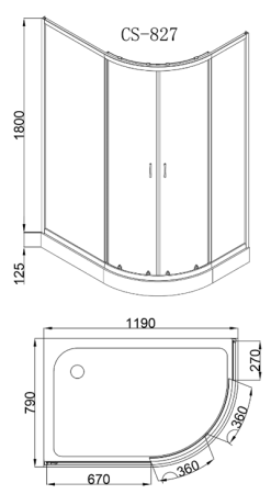 Dushevoe ograzhdenie LORANTO 2